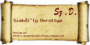 Szakály Dorottya névjegykártya
