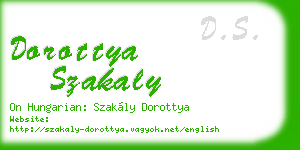 dorottya szakaly business card